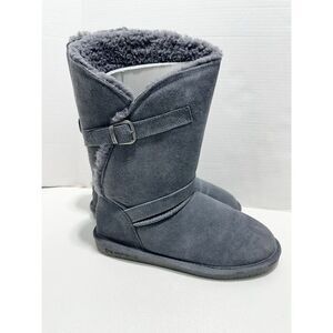 Bearpaw Womens Tatum Solids Mid Calf‎ Boots Charcoal Gray Size 10M